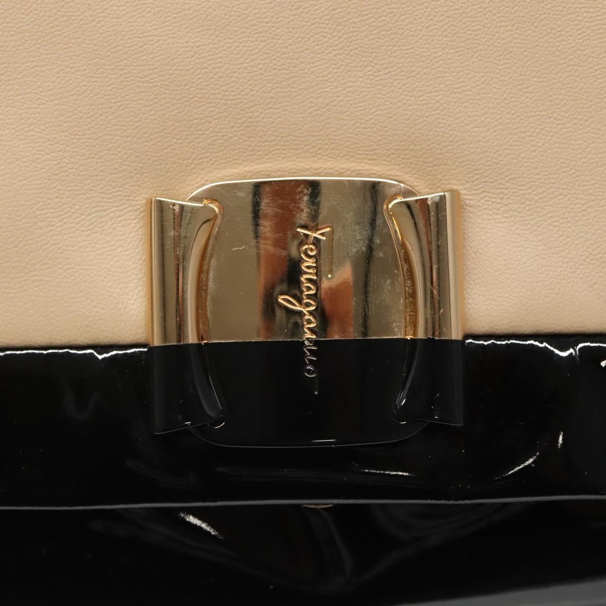 Salvatore Ferragamo Vala Shoulder Bag Leather, BEIGE, LEATHER, Shoulder bag