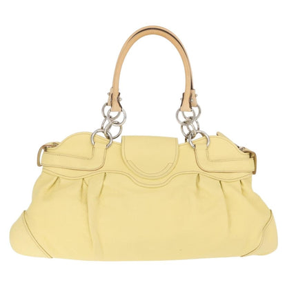 Salvatore Ferragamo Marisa Satchel Leather, YELLOW, LEATHER, Tote bag