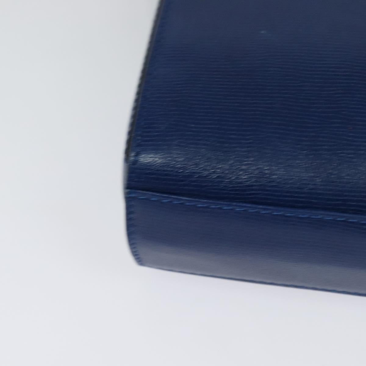 Celine Circle logo Leather, BLUE, LEATHER, Handbag