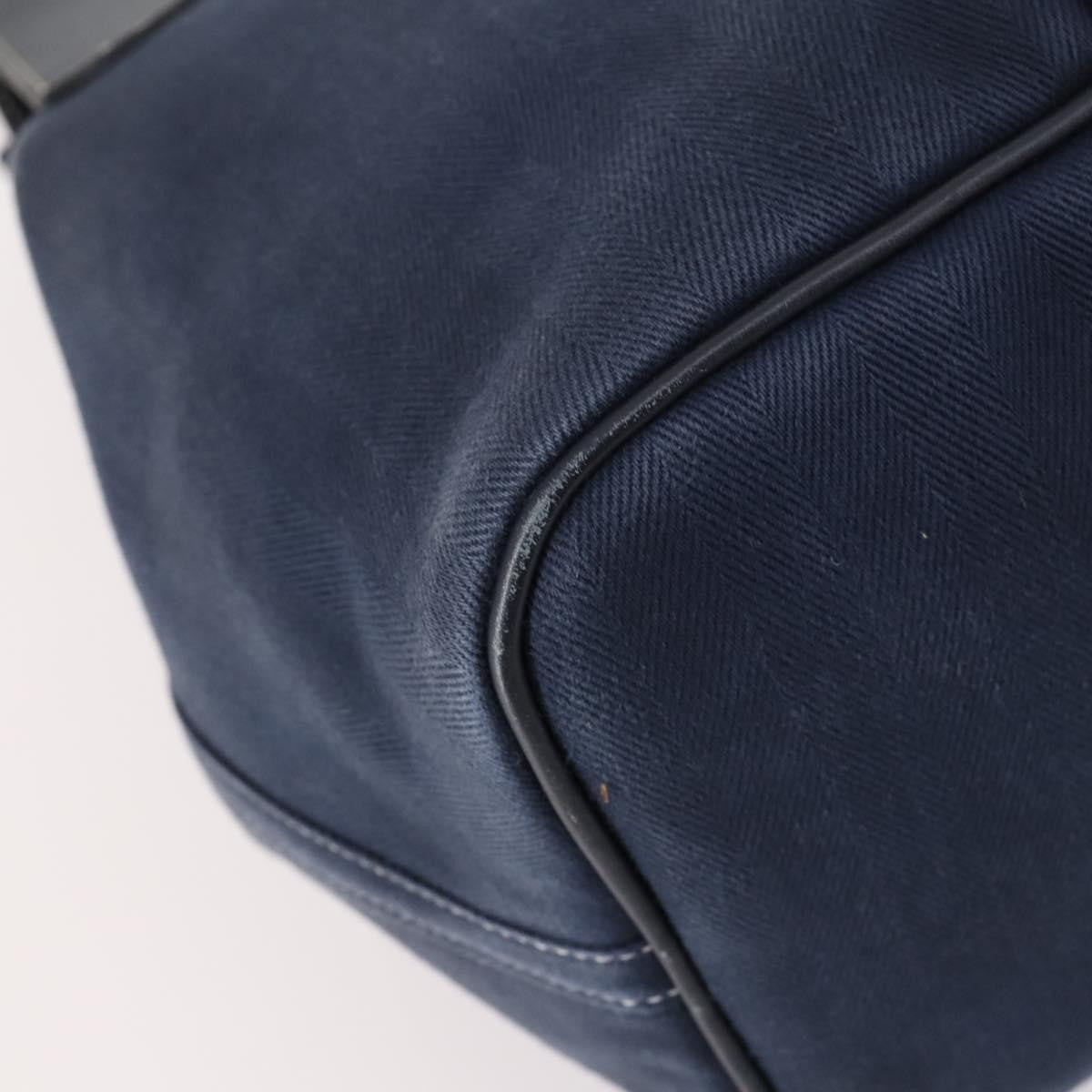 Hermes Valparaiso Bag Toile and Leather, NAVY, CANVAS, Handbag