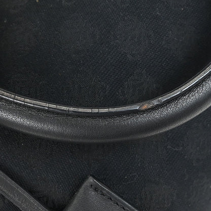 Loewe Amazona Bag Leather and Jacquard Canvas, BLACK, CANVAS, Handbag