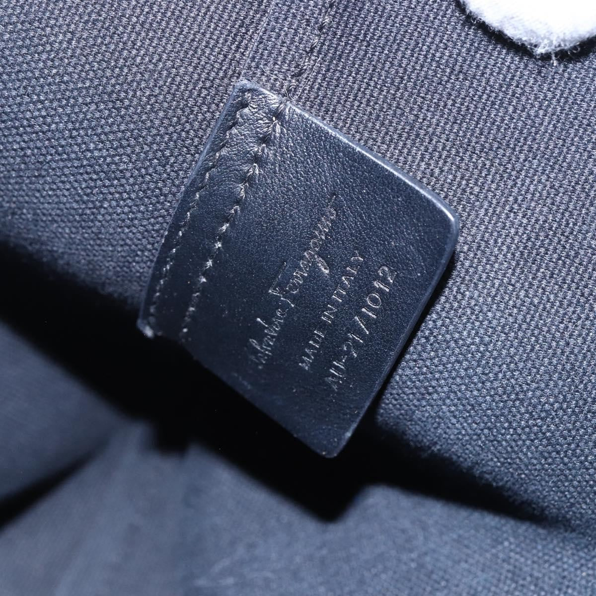 Salvatore Ferragamo Gancini Travel Tote Gancini Jacquard, NAVY, CANVAS, Tote bag