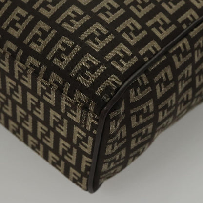 Fendi Vintage Flip Lock Tote Zucchino Canvas, BROWN, CANVAS, Tote bag