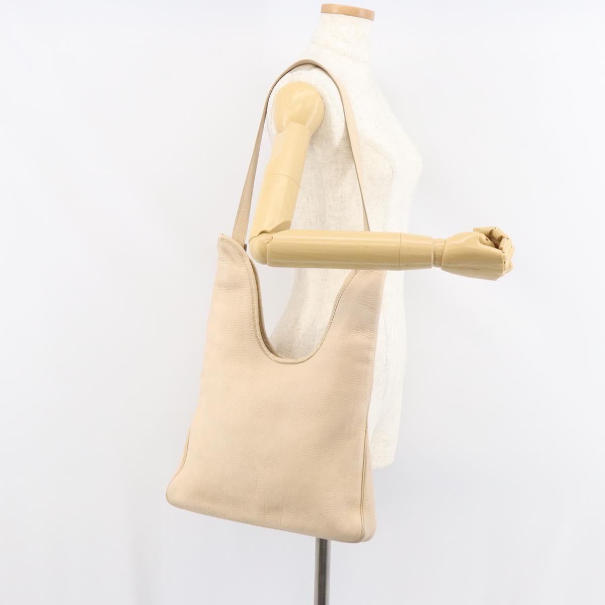 Hermes Massai Bag Leather, BEIGE, LEATHER, Shoulder bag