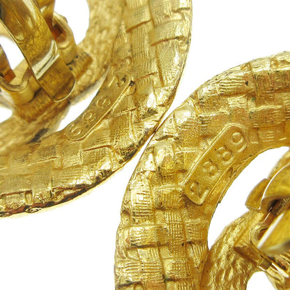 Chanel CC Button Clip-On Earrings Metal, GOLD, GOLD_PLATED, Earrings