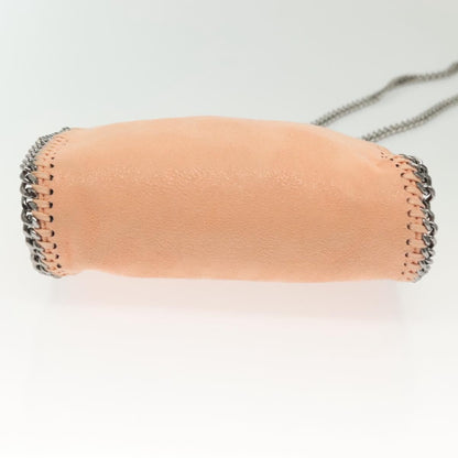 Stella McCartney Falabella Fold Over Crossbody Bag Suede, PINK, SUEDE, Shoulder bag