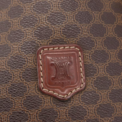 Celine Vintage Macadam Handbag Canvas and Leather, BROWN, CANVAS, Tote bag