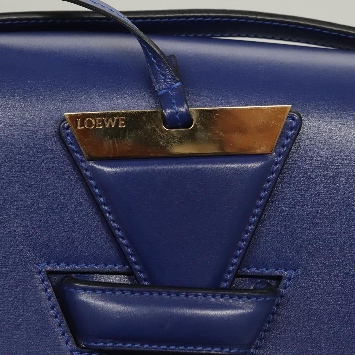 Loewe Barcelona Shoulder Bag Leather, BLUE, LEATHER, Shoulder bag