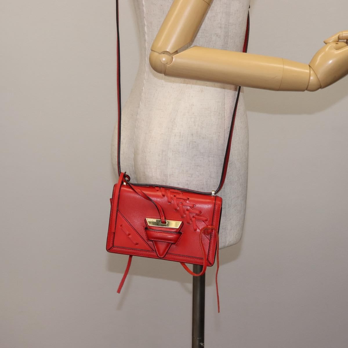 Loewe Barcelona Shoulder Bag Leather, RED, LEATHER, Shoulder bag
