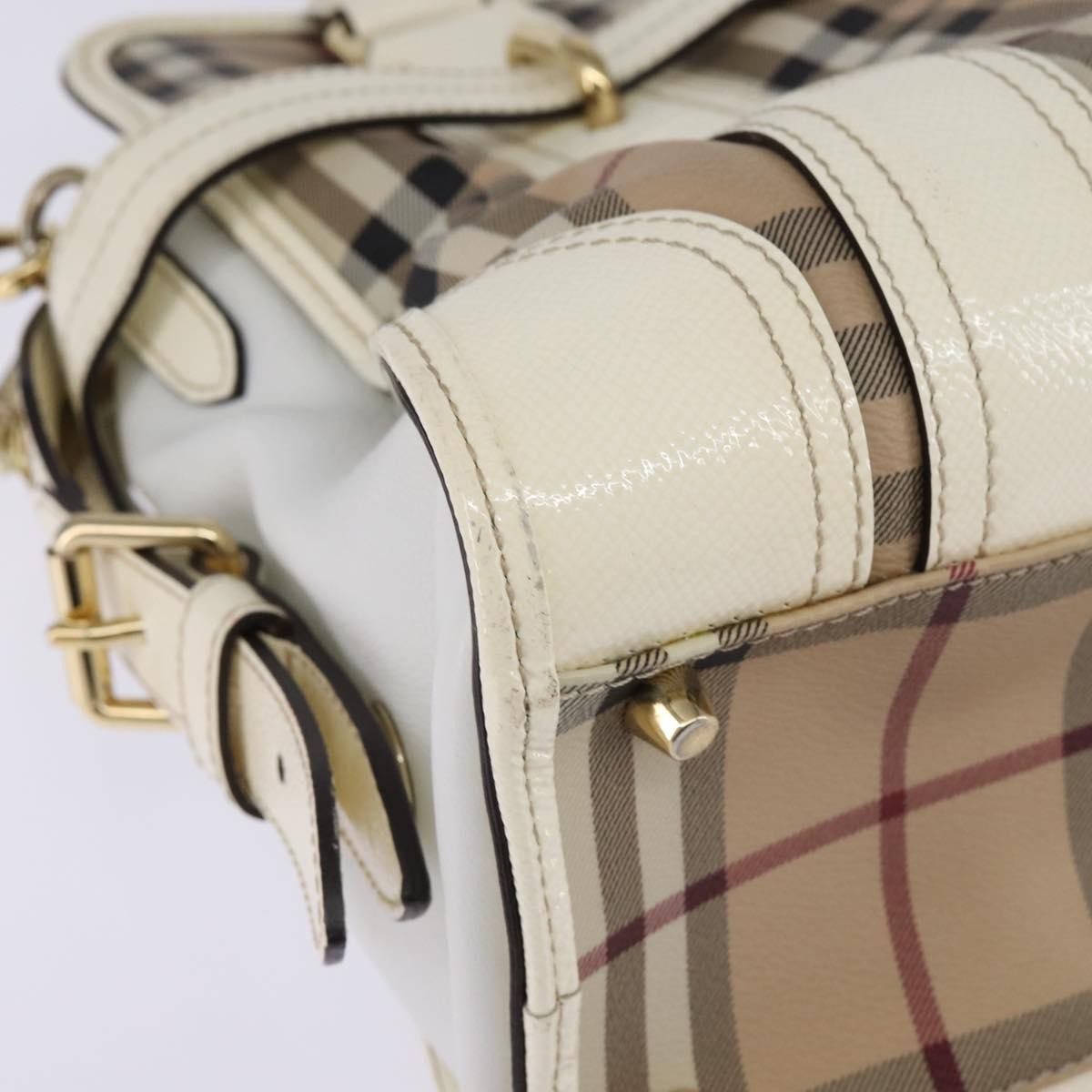 Burberry Minford Satchel Haymarket Coated Canvas, BEIGE, CANVAS, Tote bag