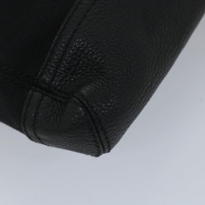 Balenciaga Flap Clutch Canvas with Leather, BLACK, CANVAS, Clutche & pouche