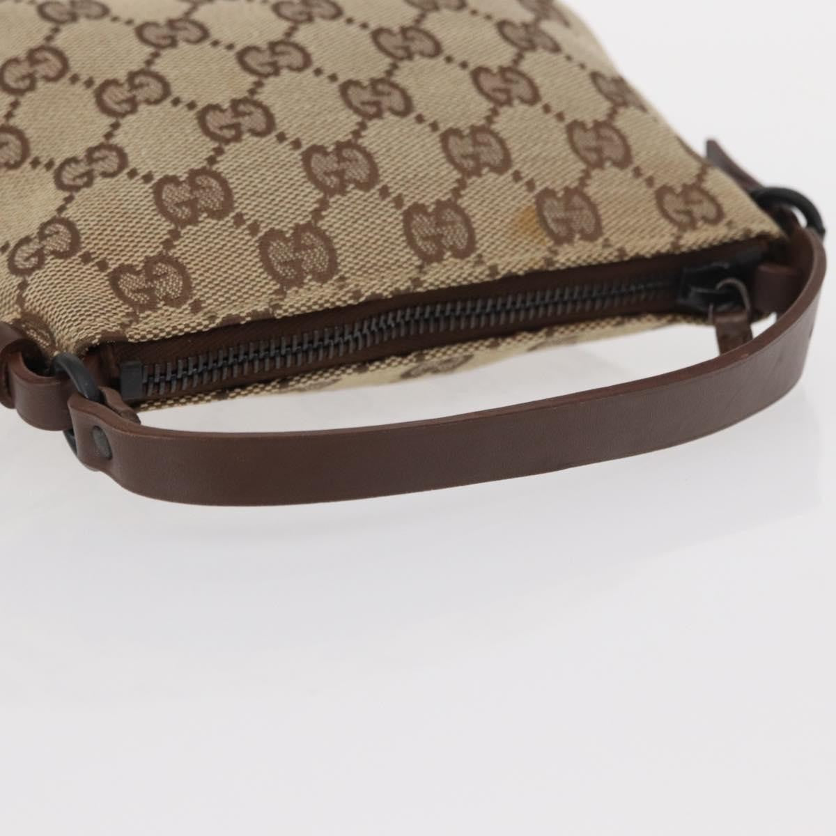 Gucci Pochette GG Canvas, BEIGE, CANVAS, Handbag