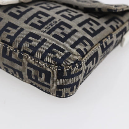 Fendi Baguette Bag Zucchino Canvas, NAVY, CANVAS, Clutche & pouche