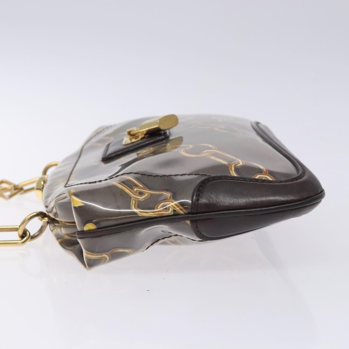 Louis Vuitton Charms Pochette PVC Over Printed Silk, BROWN, CANVAS, Clutche & pouche