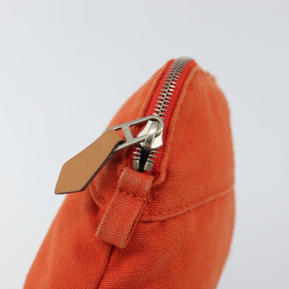 Hermes Bolide Travel Pouch Canvas, ORANGE, CANVAS, Clutche & pouche