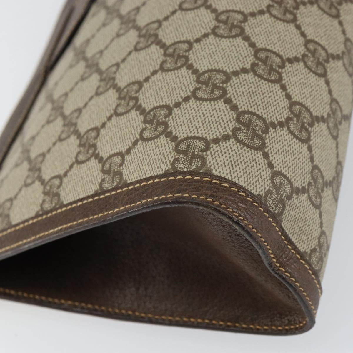 Gucci GG Supreme Clutch bag PVC, BEIGE, PVC, Clutche & pouche