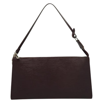 Louis Vuitton Pochette Accessoires Epi Leather, PURPLE, LEATHER, Clutche & pouche