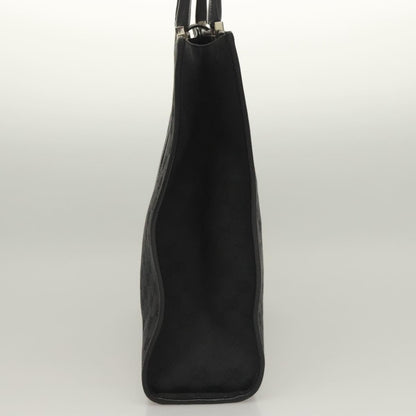 "Gucci Vintage Jackie Tote Canvas, Leather", BLACK, CANVAS, Tote bag