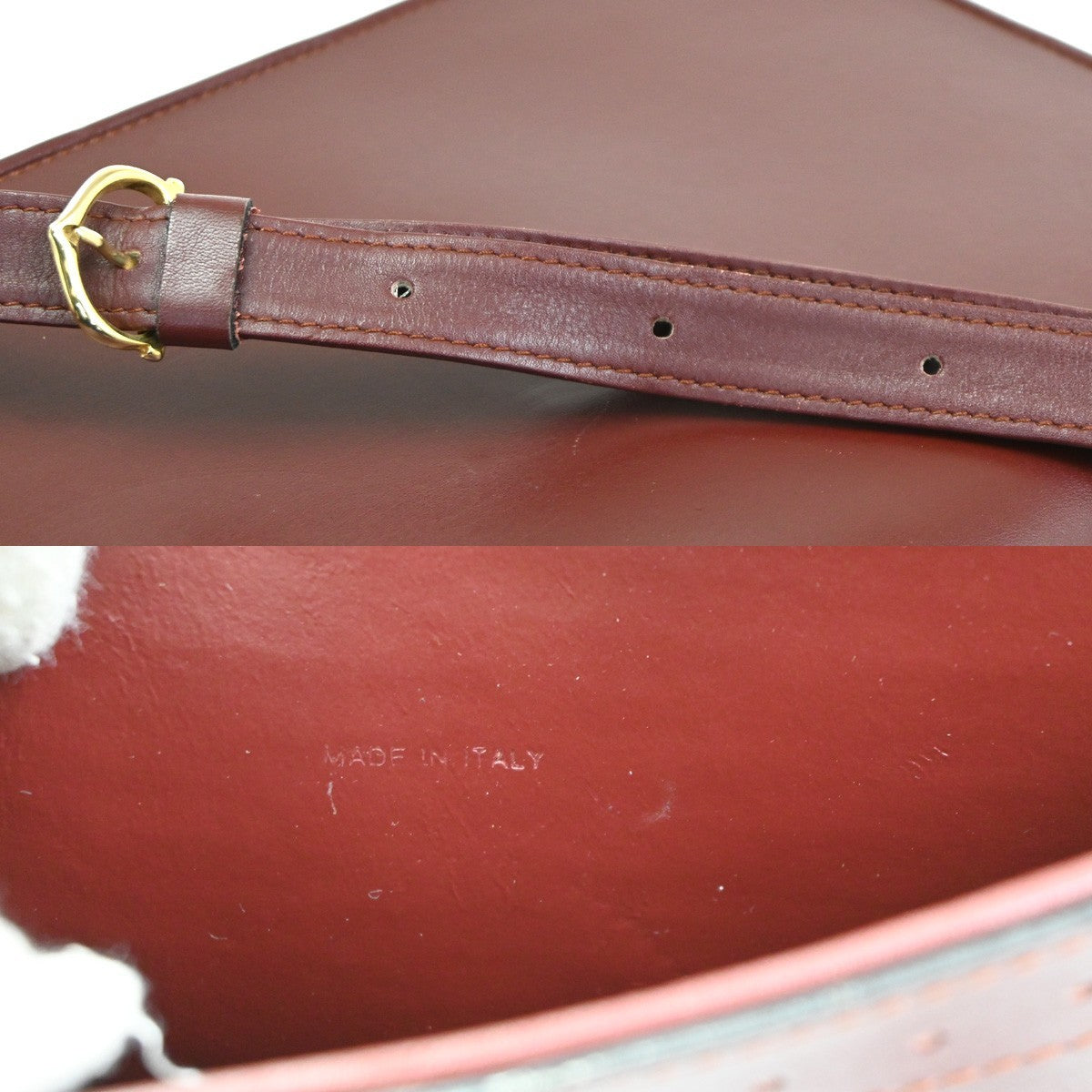 cartier Must de Cartier Shoulder Bag Leather, Burgundy, Leather, Shoulder Bag