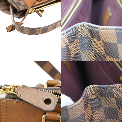 Louis Vuitton Greenwich Bag Damier, BROWN, LEATHER, Handbag