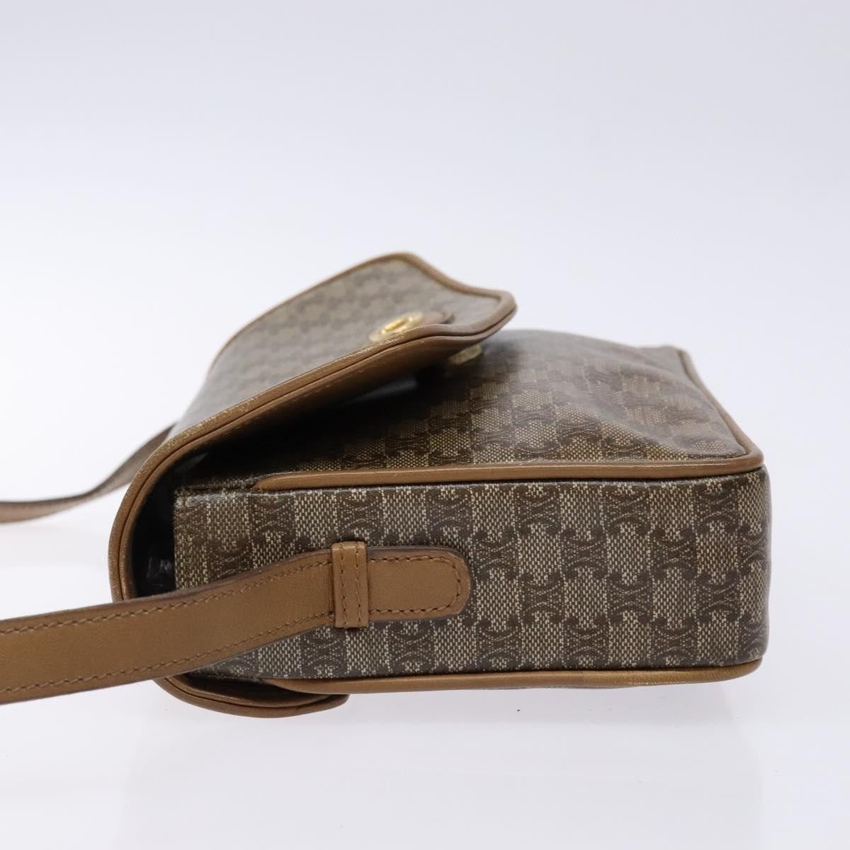 Celine Macadam Shoulder Bag PVC Leather, BEIGE, PVC, Shoulder bag