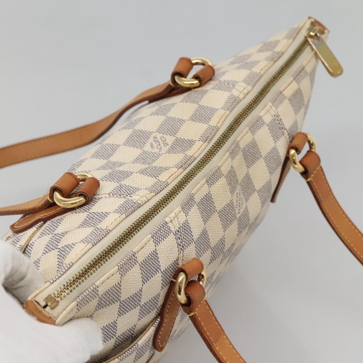 Louis Vuitton Totally Handbag Damier, WHITE, CANVAS, Tote bag