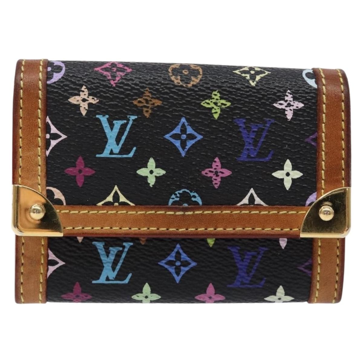 Louis Vuitton Porte-Monnaie Plat Coin Purse Monogram Multicolor, MULTICOLOUR, CANVAS, Wallets