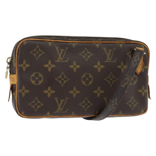 Louis Vuitton Pochette Marly Bandouliere Bag Monogram Canvas, BROWN, CANVAS, Shoulder bag