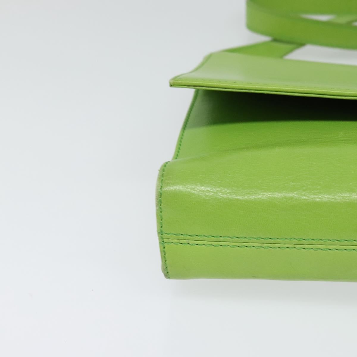 Celine Flap Shoulder Bag Leather, GREEN, LEATHER, Shoulder bag