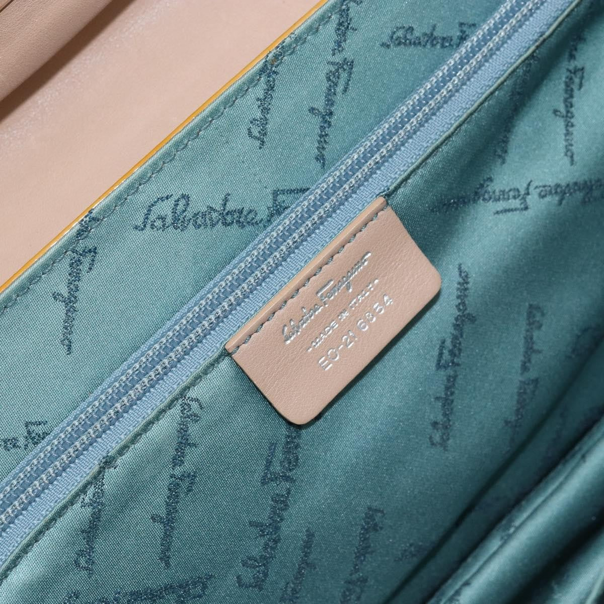 Salvatore Ferragamo Gancini handbag Patent leather, BROWN, PATENT_LEATHER, Handbag