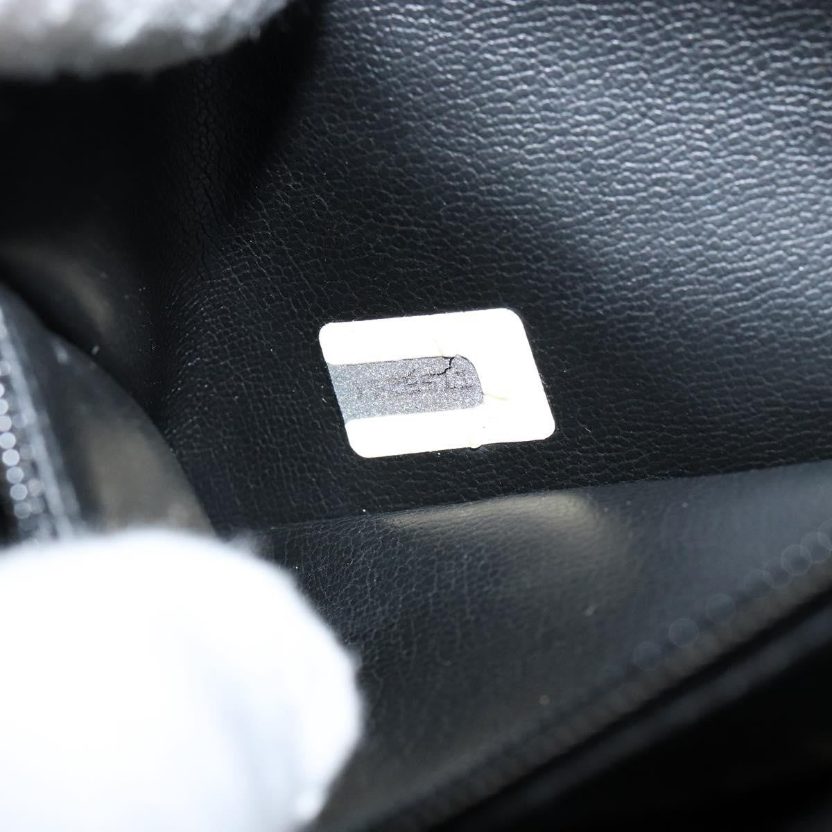 Chanel Vintage Toiletry Pouch Lambskin, BLACK, LEATHER, Clutche & pouche