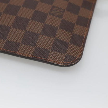 Louis Vuitton Neverfull Pochette Damier, BROWN, CANVAS, Tote bag