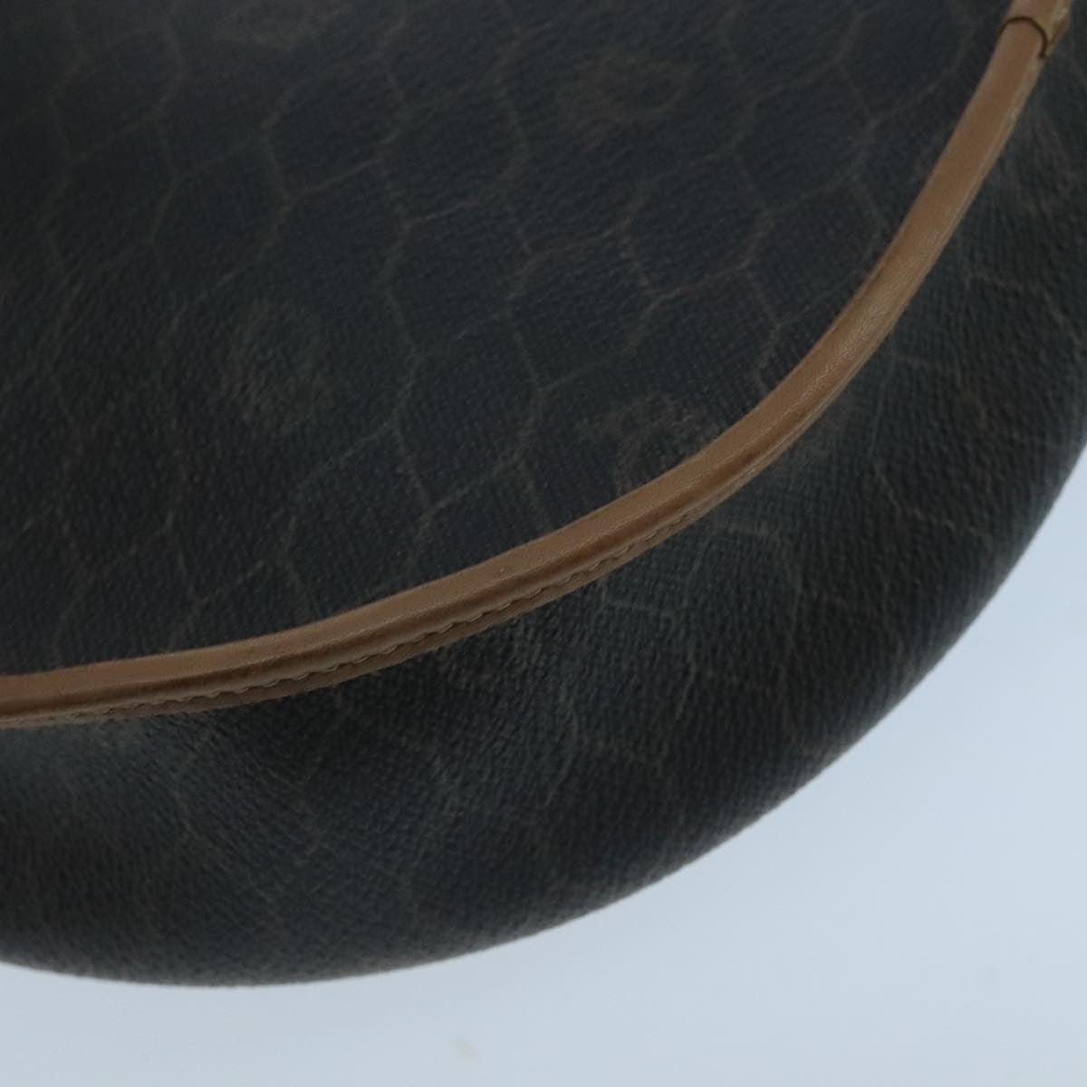 Christian Dior Vintage Honeycomb Flap Crossbody Bag Canvas and Leather, BLACK, CANVAS, Crossbody bag