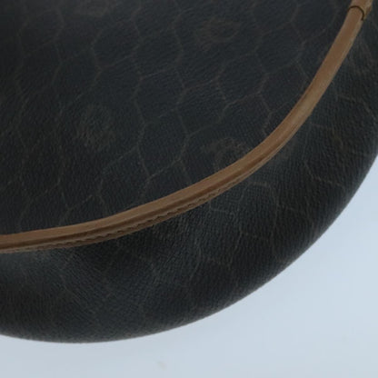 Christian Dior Vintage Honeycomb Flap Crossbody Bag Canvas and Leather, BLACK, CANVAS, Crossbody bag