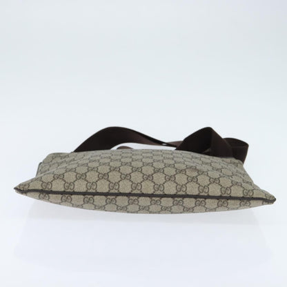 Gucci Zip Top Messenger Bag GG Coated Canvas, BEIGE, CANVAS, Shoulder bag