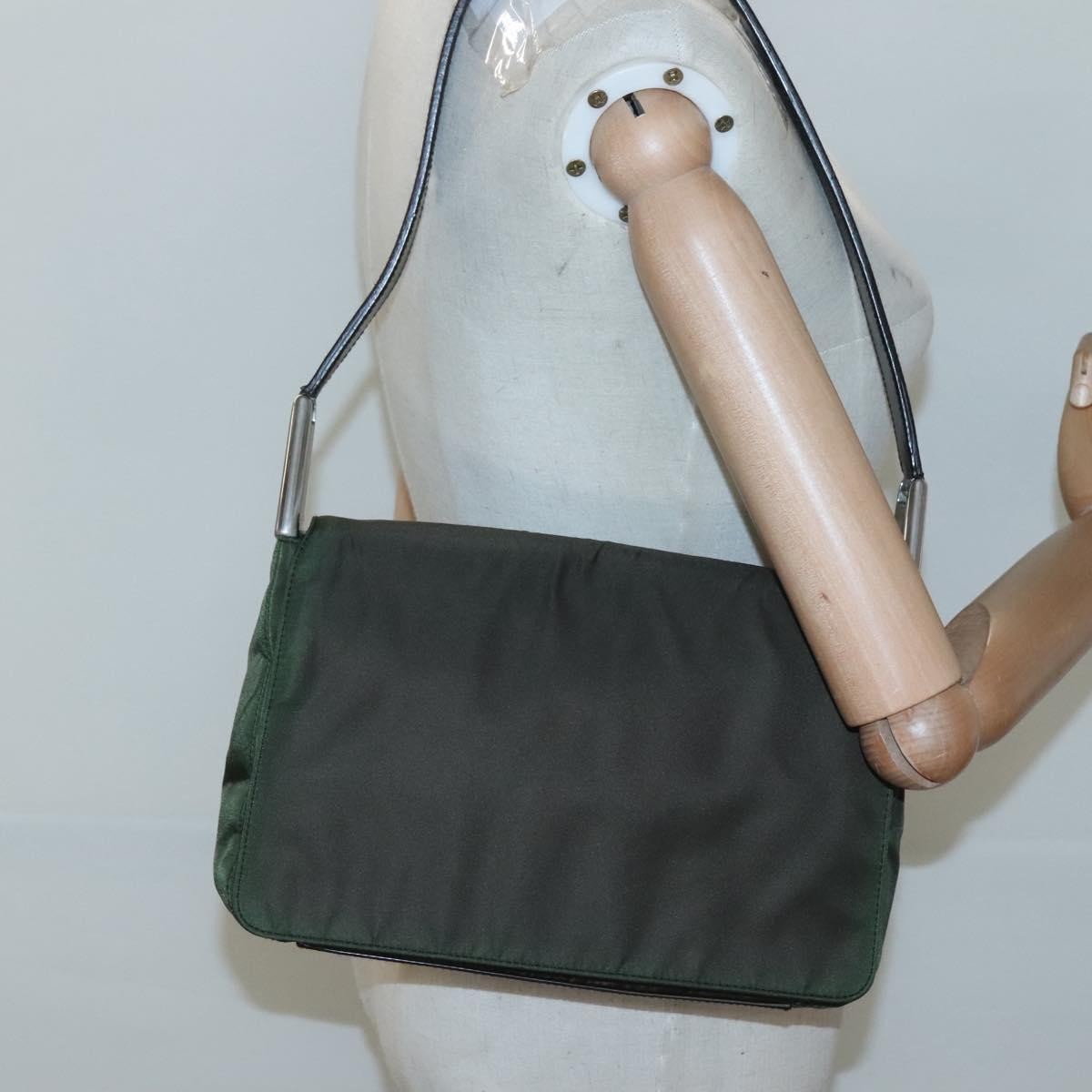 Prada Vintage Shoulder Bag Tessuto, KHAKI, NYLON, Shoulder bag