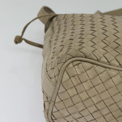 Bottega Veneta Drawstring Shoulder Bag Intrecciato Nappa, BEIGE, LEATHER, Shoulder bag
