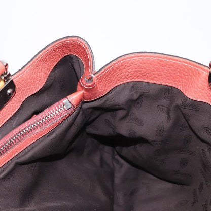 Gucci Vintage Bamboo Handle Bag Leather, RED, LEATHER, Handbag