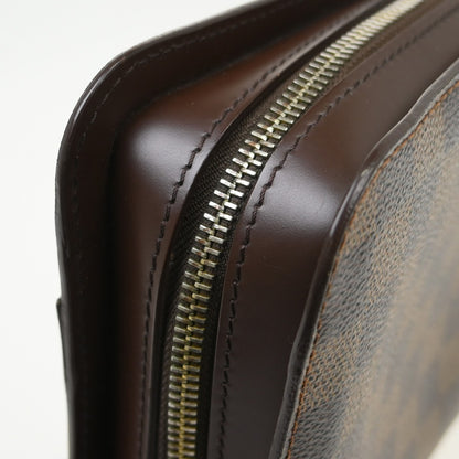 Louis Vuitton Pochette Saint Louis Damier, Brown, Canvas, Clutch