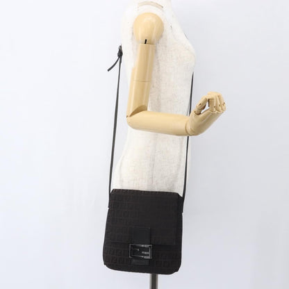 Fendi Vintage Flap Crossbody Bag Zucchino Canvas, BROWN, CANVAS, Shoulder bag