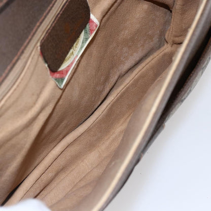 Gucci Vintage Shoulder Bag GG Canvas and Leather, BEIGE, CANVAS, Shoulder bag