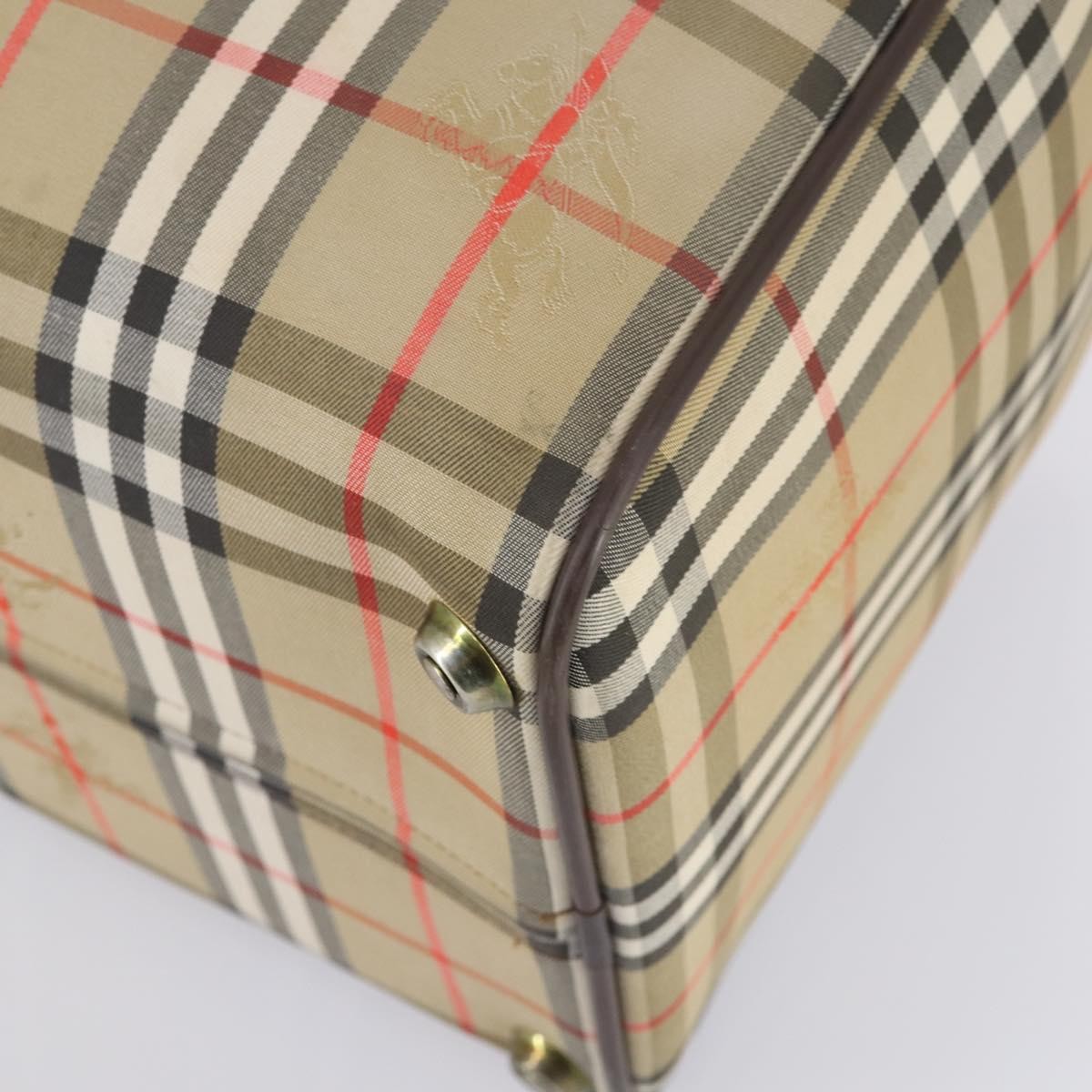 Burberry Vintage Duffle Bag Haymarket Canvas, BEIGE, CANVAS, Travel bag