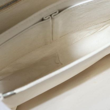 Celine Vintage Shoulder Bag Leather, WHITE, LEATHER, Shoulder bag