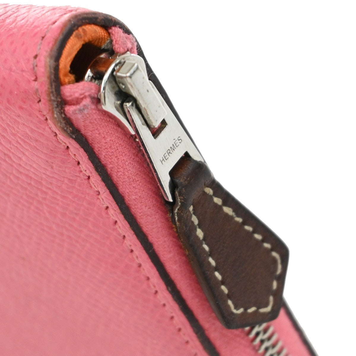 Hermes Azap Zip Around Wallet Silk'in Epsom, PINK, CALFSKIN, Wallets