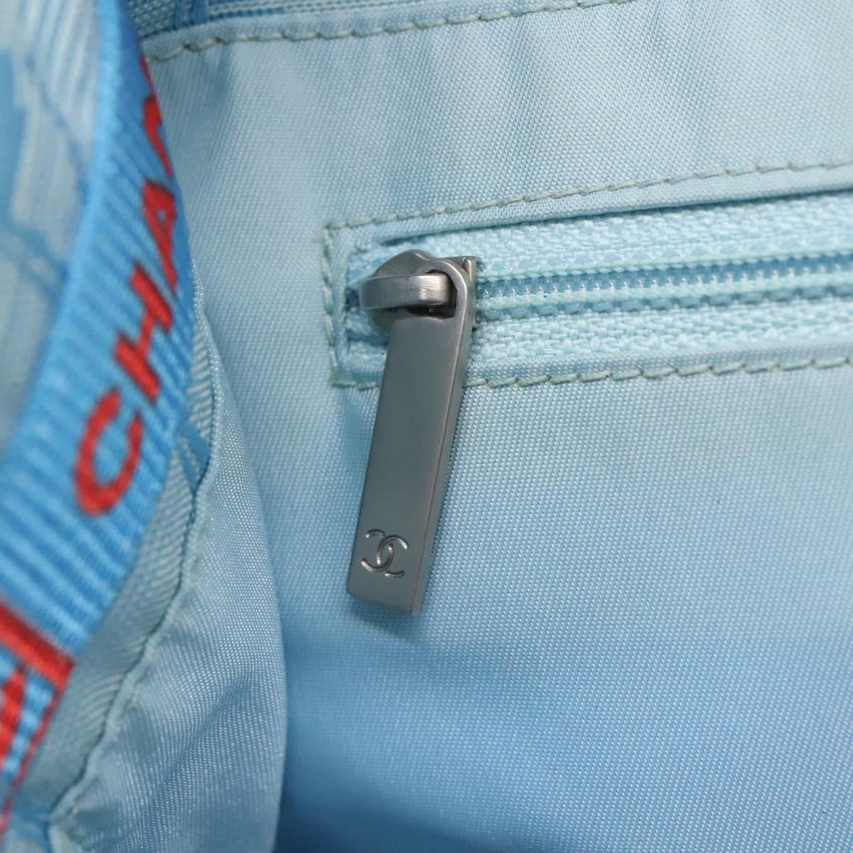 Chanel Travel Line Tote Nylon, BLUE, NYLON, Tote bag