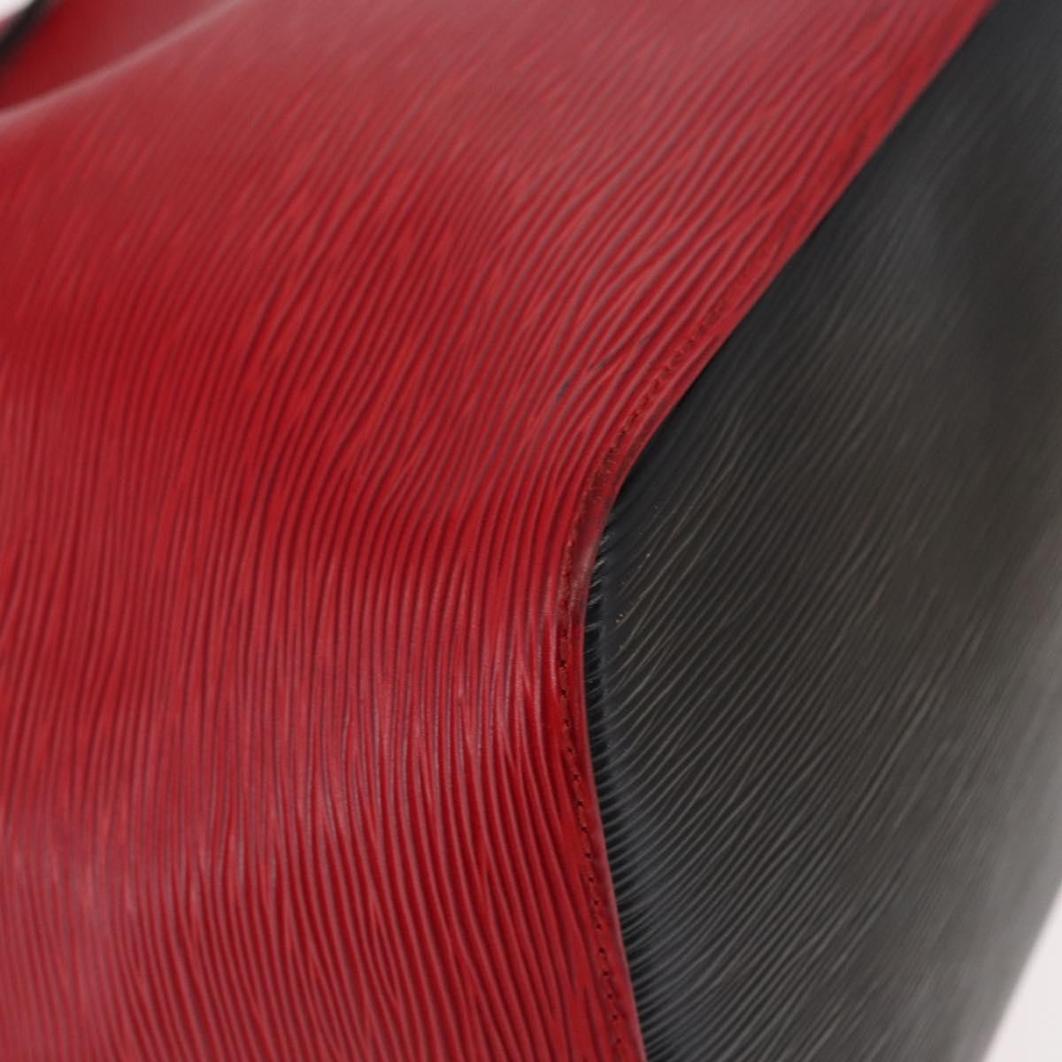 Louis Vuitton Bicolor Petit Noe Handbag Epi Leather, BLACK, LEATHER, Shoulder bag