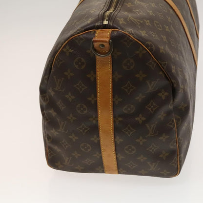 Louis Vuitton Keepall Bandouliere Bag Monogram Canvas, BROWN, CANVAS, Travel bag