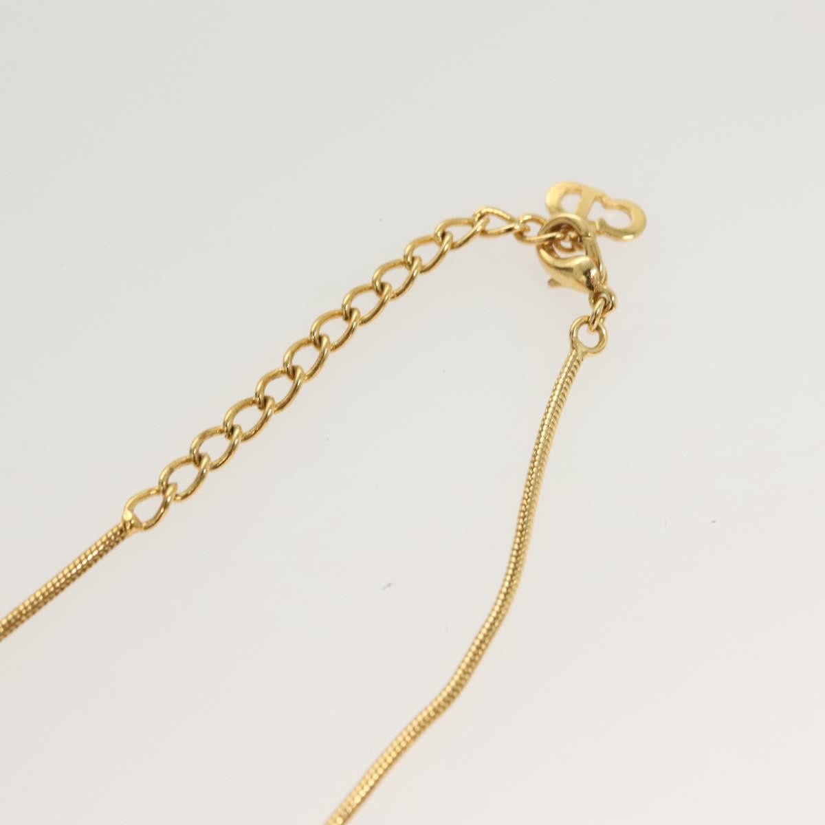 Christian Dior D logo Pendant Necklace Metal, GOLD, METAL, Necklace