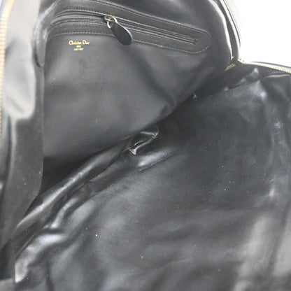 Christian Dior Vintage CD Handbag Leather, BLACK, LEATHER, Handbag