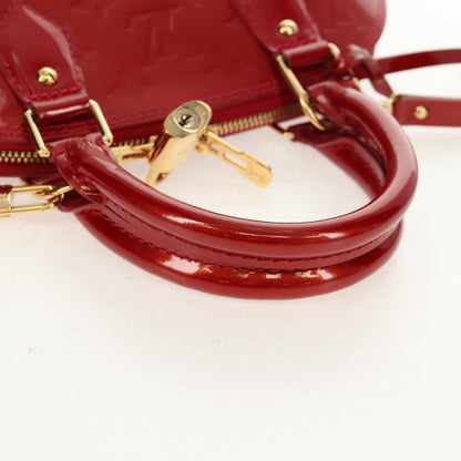 Louis Vuitton Alma Handbag Monogram Vernis, RED, PATENT_LEATHER, Handbag